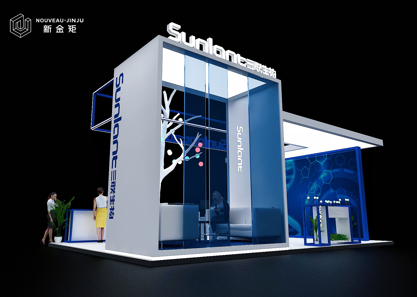 案例丨透明屏隔斷，科技與藝術兼具的展臺設計